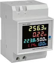 Daseeme D52-2066 DIN-Rail Multi-Function Meter Colorful LCD Display Voltage Current Active Power Frequency Electric Energy Measurement Monitoring Device