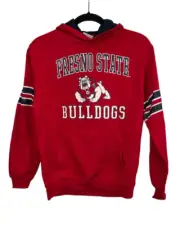 Colosseum Men's Fresno State Bulldogs Hooded Sweatshirt, Red, Medium 12-14