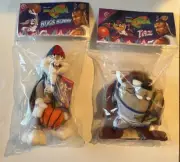 McDonald's Warner Bros Space Jam Bugs Bunny & Taz Plush Stuffed Animals New