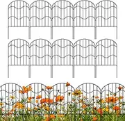 Metal Fence Panels | Heavy Duty Metal Fence - 10x Temporary Decor Outdoor Patio Flower Bed Yard Pet Area Weatherproof Landscaping Yard