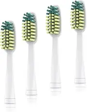 Voom Sonic - Go 1 Replacement Heads | Pack of 4 Replacement Brushes | Advanced Bristle Technology| Soft DuPont Nylon Bristles | Oral Care