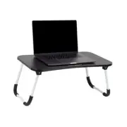 Lap Desk Laptop Stand, Bed Tray, Folding Legs, Couch Table, Portable, Black