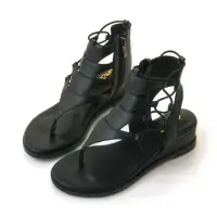 在飛比找momo購物網優惠-【amai】性感坡跟夾腳羅馬涼鞋 楔型涼鞋 羅馬鞋 楔型鞋 