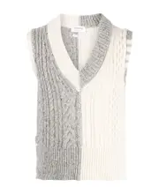 4-Bar cable-knit top 0 light gray