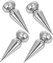 GALPADA 4pcs Stainless Steel Finial Tops for Picket Fence Durable Post Caps for Garden Lawn Decorative Tips for Tubes Enhance Privacy Aesthetics
