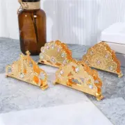 Modern Metal Tissue Storage Stand Paper Towel Organizer Elegant Napkin Holder