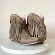 NEW Junk Gypsy Lane Boots SPITFIRE Brown Cowboy Bootie Womens 5.5 Western Short
