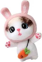 Beatifufu Plush Doll DIY Needle Felting Kit for Adults Creative Wool Felting Supplies with Easy Instructions for Fun Art Crafts Present for Day and Family Bonding Activities