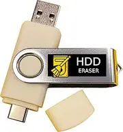 HDD Hard Drive Permanent Disk Eraser - Wipe Your Data Secuely - DOD (Department of Defense) IT Industry Standard Utility - Bootable USB Flash Thumb Drive