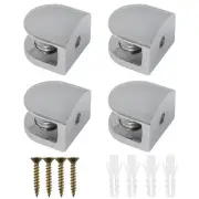 4pc Glass Shelf Adjustable Bracket Clamp 4pcs Frameless Rectangle Holders