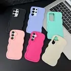 Wavy Case For Samsung Galaxy S24 Ultra S23 S22 S21FE A55 Silicone Phone Cover