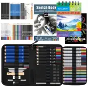 76pc Art Supply Set - Sketching & Drawing Kit with Tutorial Book, Sketchbook ...