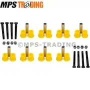 Land Rover Series 2 2a 3 Front and Rear Leaf Spring Yellow Poly Bush + Bolt Set