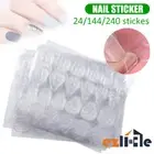 Double Sided Adhesive Glue Nail Stickers Press on wraps Clear Tape 24-240PCS