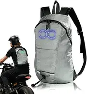 Led Motorcycle Backpack,Dynamic Light Backpack for Travel | Night Safety Cycling Day Pack Rucksack for Riding Outdoor Commuting Sports Camping Biking Trekking