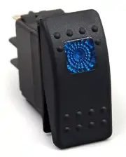 20Amp 12V Blue Light Rocker Switch Polaris RZR Maverick Commander Boat On/Off