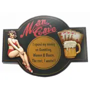 Wall Plaque Man Cave Spend