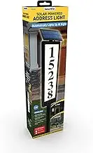 Sensor Brite Solar Powered Address Light, 360-Degree LED House Number Sign, Automatic & Adjustable Solar Address Sign, includes 40 numbers 4 X (0 to 9) & 26 letters (A to Z)