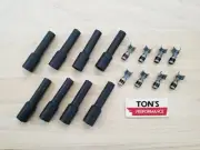 8 pack Straight 7mm Spark Plug Wire Boots With Terminals USA kit 180 degree
