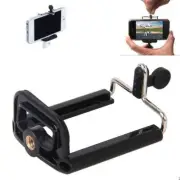 Universal Automatic Phone Holder with Tripod Mount - Black