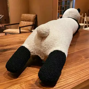 可愛居家大熊貓貓毛絨條形抱枕長條枕靠墊午睡枕客廳沙發裝飾玩偶