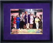 WILLY WONKA CHOCOLATE ROOM PHOTO - FRAMED,AUTOGRAPHED, SIGNED BY FOUR! 18" X 22"