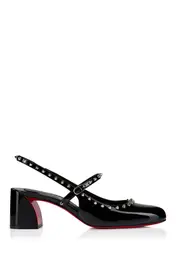 [LOUBOUTIN] JANISPIKES 55 MARY JANES 39 BLACK