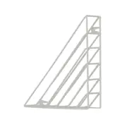 Iron Bookshelf Magazine Display Stand Newspapers Storage Rack Vintage Organizer Storage Holder Office Decor Book Rack Bookends(White)