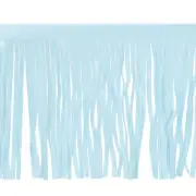1 Yard 6 Inch PU Leather Fringe Trim DIY Tassel Fringe for Sewing, Sky Blue