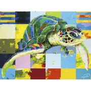 Pintoo 1200 Piece Plastic Jigsaw Puzzle [Niji$uke_Green Sea Turtle] (45X59cm) Di