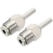 Pig Nipple Waterer Poultry Drinker Feeder Sows 1/2" PT Long Rod, 2pcs