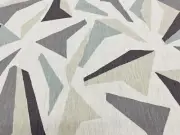 Kravet Modern Abstract Linen Print Uphol Drapery Fabric - Flock / Slate 1.65 yds