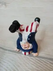 New Uncle Sam Handstand Figurine Tier Tray Decor Star Stripes America USA July 4