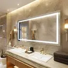 XL Bright Lighted LED Bathroom Mirror Wall Mounted Anti-Fog Memory Touch Button