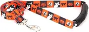 Yellow Dog Design Pumpkin Patch EZ-Grip Dog Leash with Comfort Handle, Large-1" Wide and 5' (60") long
