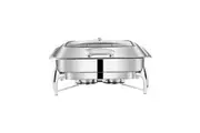 SOGA Stainless Steel Rectangular Chafing Dish Tray Buffet Cater Food Warmer Chafer with Top Lid