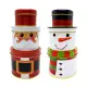 摩達客耶誕-聖誕老公公＆雪人創意三層糖果罐擺飾兩入組-交換禮物