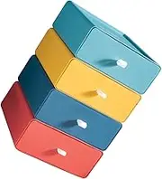 PRETYZOOM 4Pcs Stackable Desktop Storage Drawers Multi Functional Organiser for Office Home for Stationery Cosmetics and Items