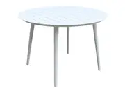 FurnitureOkay Cove Aluminium Outdoor Dining Table (110cm Round) - White