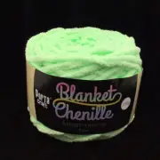 Blanket Chenille - Blanket Polyester Wool 80m - 100g - Solid Mint
