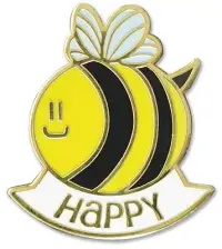 在飛比找博客來優惠-Bee Happy Hard Enamel Cloisonn