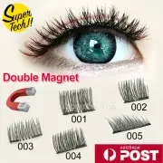 4PCS 3D Magnetic False Eyelashes No Glue Natural Extension Eye Lashes & Tweezer