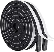 Thick Foam Tape, Weather Stripping for Windows and Doors Adhesive Sound Proof Closed Cell 1/2 Inch Wide X 1/2 Inch Thick X 13 Feet Long (1/2in 1/2in)