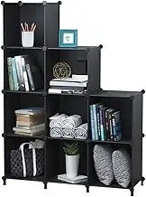 Cube Storage Organizer 9-Cube Closet Organizer with Hammer Cabinet Storage Black Display Shelf Bookshelf for Kids, Adults, Living Room