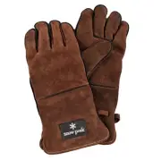snow peak Japan Free Ship Fire Side Glove Brown Ug-023B Outdoor Heat-Resistant