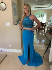 $398 NWT TWO PIECE SHERRI HILL PROM/PAGEANT/FORMAL DRESS/GOWN #50169 SIZE 2