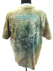 Adidas PHARRELL WILIAMS MM Fan Tee Human Race GD8722 Yellow Allover Print Mens *
