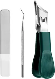 Nail Clipper Set - Eagle Beak Beveled Nail Cutter,Wide Jaw Opening Tool with Non-Slip Grip for Men Adults Elderly Manicure Pedicure Use