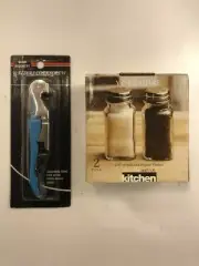 Corkscrew (3-in-1) and Salt and Pepper Shaker Set - Great Deal for Kitchens