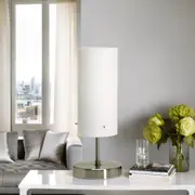 Angus Table Lamp in Nickel with Opal Matt Glass